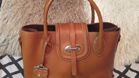 Dooney & Bourke Florentine Toscana Side Zip Satchel in "Natural" Review. Beautiful Bag.