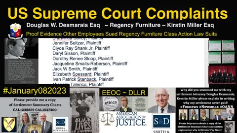 US Supreme Court Complaints ~ Smith Downey PA ~ Douglas W. Desmarais Esq ~ Baltimore Maryland ~ EEOC !DLLR ~ DCBAR ~ Regency Furniture LLC ~ Abdul Ayyad ~ Ahmad Ayyad ~ FoxBaltimore ~ Philippies Star ~ Atty Arnedo Valera Esq ~ Atty Adam Marker ~ Fox5DC