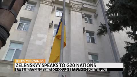 Ukrainian President Zelenskyy speaks about Russian invasion during G20 summit