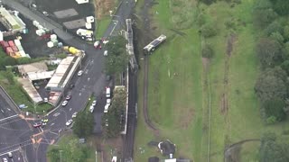 Australian passenger train hits abandoned car, derails