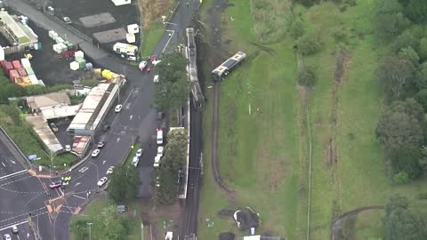 Australian passenger train hits abandoned car, derails