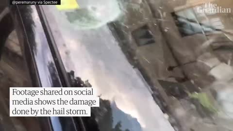 North-eastern Spain hit by barrage of large hailstones