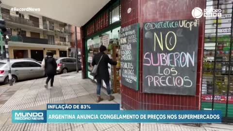 Argentina anuncia congelamento de preços nos supermercados