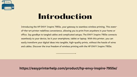 Wireless Printing Made Easy with HP ENVY Inspire 7955e