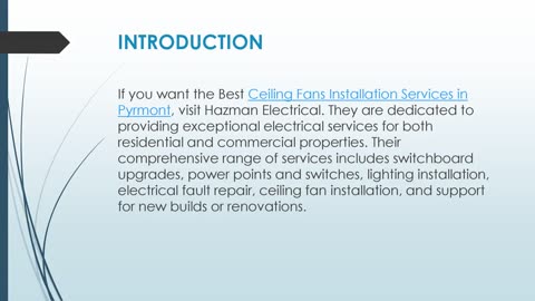 Best Ceiling Fans Installation Services in Pyrmont