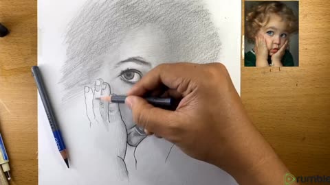 Pencil drawing tutorial, little girl art