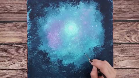 Glittering Forest Sky ✨ _ Easy Painting Tutorial #335