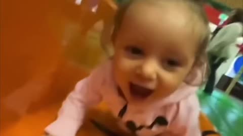 This Mom Failed Going Down The Slide With Her Baby