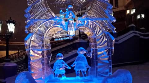 Festival of Ice Sculptures _Star of Bethlehem_, Yekaterinburg