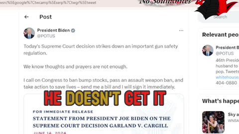 Joe Biden Misses the Point on Mass Shootings and Bump Stocks