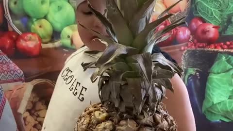 Kid making smoothie