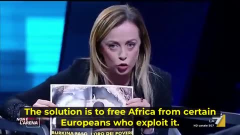 Giorgia Meloni Italian PM droppin Truth MOABS on all EVIL FINANCIERS