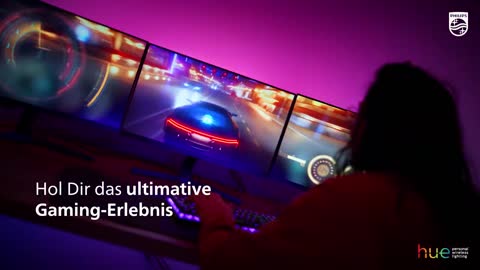 Philips Hue Play Gradient Lightstrip für drei Monitore