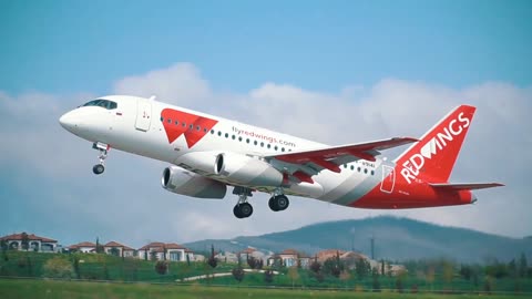 Red Wings Airbus A320 Plane Take Off