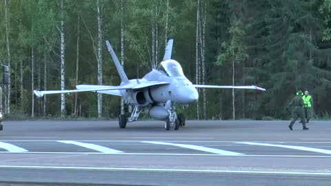 F-18D Hornet hot refueling on the highway