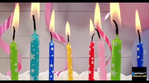 Candle Melting Time Lapse Happy Birthday