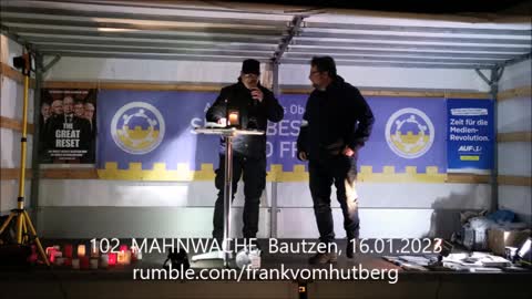 Gerichtsbarkeit in D, Feindstaatlichkeit, Pandemie Vertrag WHO - BAUTZEN, 16 01 2023, 102. MAHNWACHE