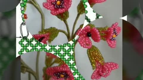 Beaded flower decoration ideas/art and craft ideas