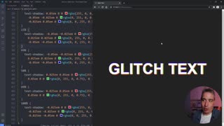 Animated glitch text effect with CSS only