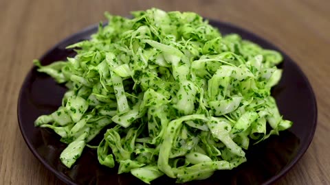 Light spring cabbage salad. Simple, quick and delicious!