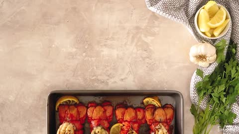 Broiled Lobster Tail With Garlic Lemon Butter