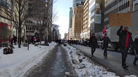 Raw Recording: DT Toronto Trucker Protest Pt 3