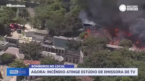 Incêndio atinge estúdio de emissora de televisão