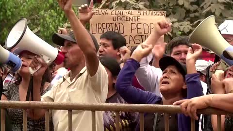 Castillo supporters rage against Peru's political elite