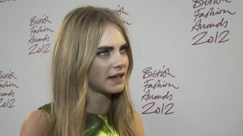 British Fashion Awards 2012 Cara Delevingne Interview