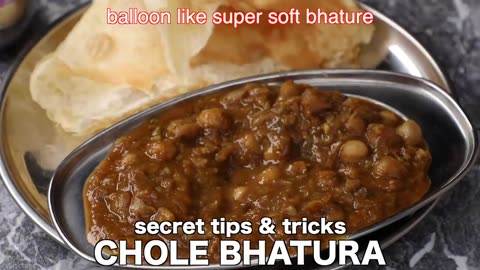 Indian style chole bhature