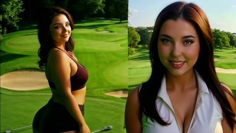 CURVY BRUNETTE WOMEN WHO LOVE TO GOLF