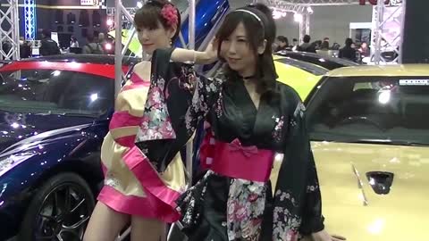 Beautiful Japanese Kimono Girls 東京オートサロン２０１４ コンパニオン