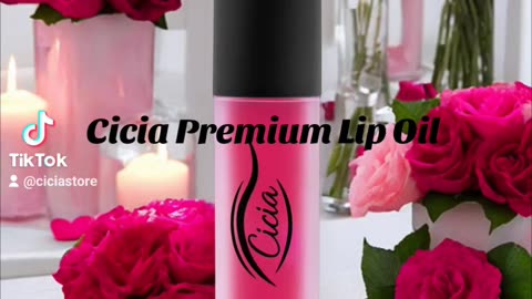 Cicia Premium Pink Lip Oil - Cherry Moisturizing and Nourishing Glossy Finish | Lip Care Treatment