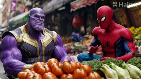 Vegetable Shop Of Thanos & Spiderman