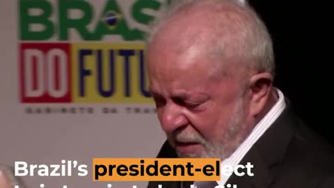 Brazilian President-elect Lula breaks down on stage | Al Jazeera Newsfeed