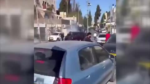 Israeli forces firing tear gas at Palestinian worshipers