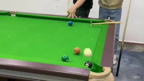 Funny video of billiards