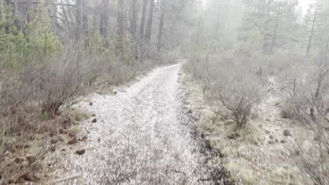 A Hail Storm Materializes..... – Deschutes River – Central Oregon – 4K