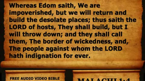 Bible Book 39. Malachi Complete 1-4, King James Version (KJV) Read Along Bible