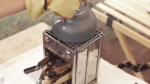 Portable Folding Wood Stove & Grill