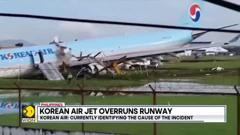 Philippines: Korean air flight overshoots runway at Cebu airport | Latest World News | WION