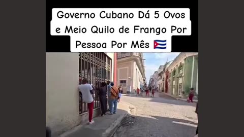 Cuban government gives 5 eggs and half a kilo of chicken to get through the month...