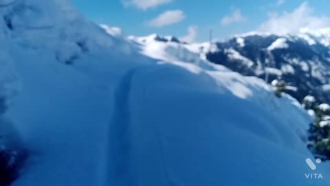 Fresh Snowfall in this video very interested mountain hill 2022