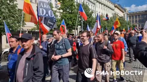 Ria Novosti o demonstraci v Praze 6.5. 2023