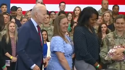 Biden wants to sniff the baby