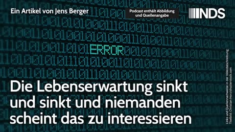 Die Lebenserwartung sinkt und sinkt und niemanden scheint das zu interessieren