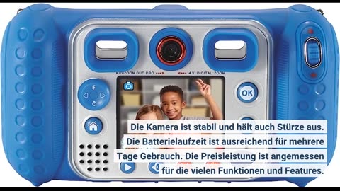 VTech KidiZoom Duo Pro pink inkl. Tragetasche – Kinderkamera mit 2 Kameras