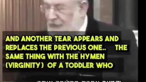 Zionist Pedophile Rabbi promotes RAPING TODDLERS. Claims it is not considered sexual intercourse.