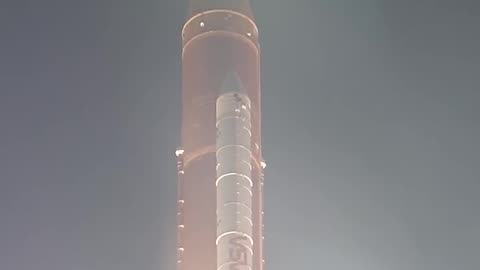 Antares Rocket Raised on Launch Pad