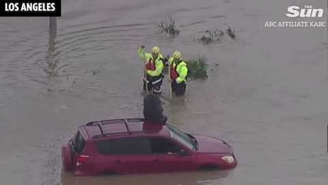 California floods: Homes destroyed and drivers stranded in 'apocalyptic' severe weather